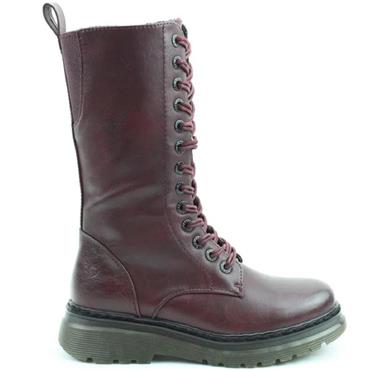 HEAVENLY FEET WOMENS ANKLE BOOT - BURGUNDY
